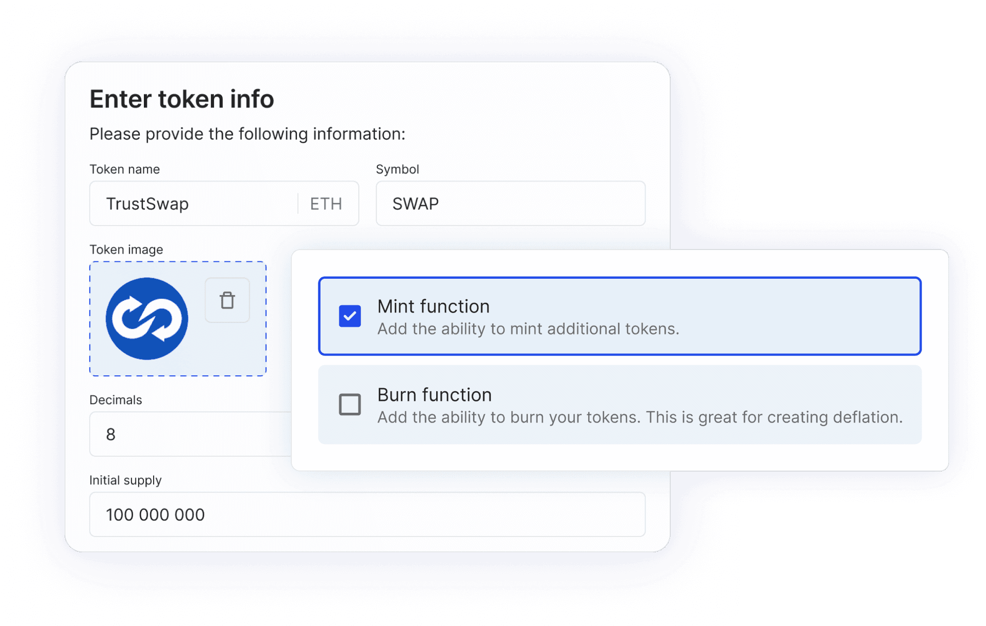 Token Generation & Creation Tool Screenshot