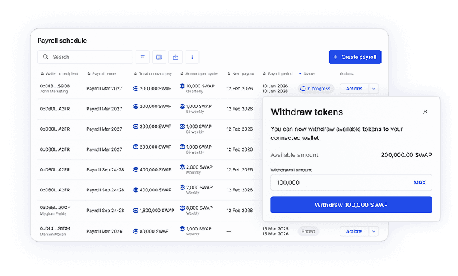Automate your crypto payroll